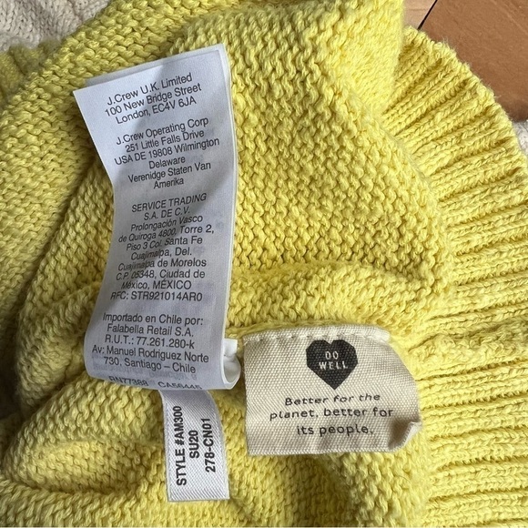 Madewell Dip-Dye Raglan Short Sleeve Yellow Ombré Boxy Sweater Tee, Medium - Picture 5 of 7